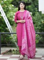 Roman Silk Pink Daily Wear Hand Work Readymade Straight Suit